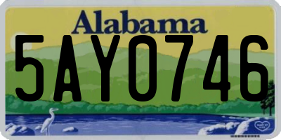 AL license plate 5AY0746
