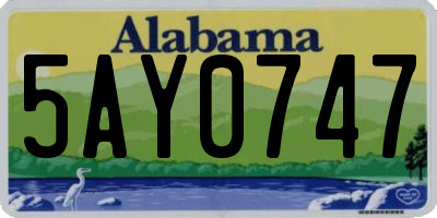 AL license plate 5AY0747
