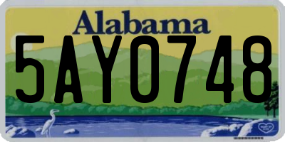 AL license plate 5AY0748