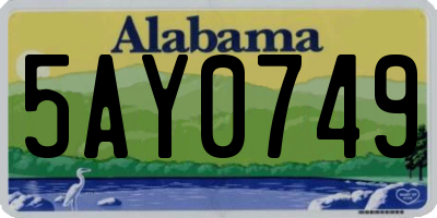 AL license plate 5AY0749