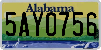 AL license plate 5AY0756
