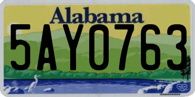 AL license plate 5AY0763