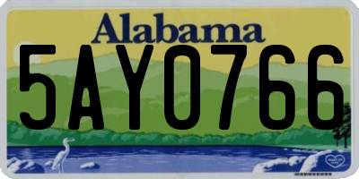 AL license plate 5AY0766