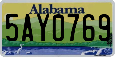 AL license plate 5AY0769