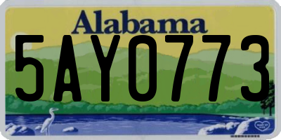AL license plate 5AY0773