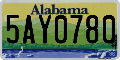 AL license plate 5AY0780
