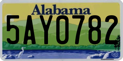 AL license plate 5AY0782