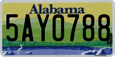 AL license plate 5AY0788