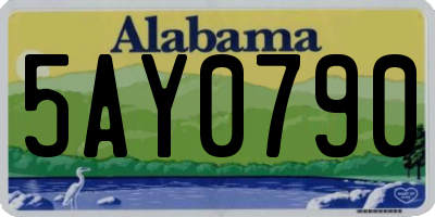 AL license plate 5AY0790