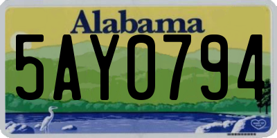 AL license plate 5AY0794