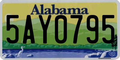 AL license plate 5AY0795