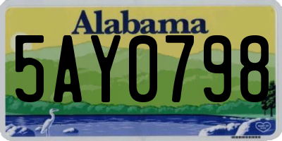 AL license plate 5AY0798