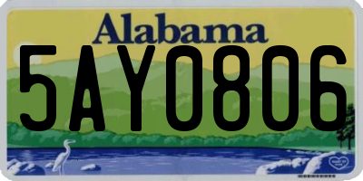 AL license plate 5AY0806