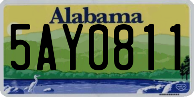 AL license plate 5AY0811