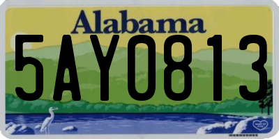 AL license plate 5AY0813