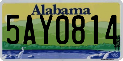 AL license plate 5AY0814