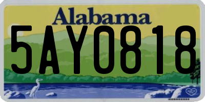 AL license plate 5AY0818
