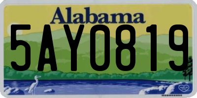 AL license plate 5AY0819