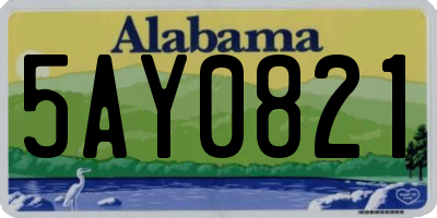 AL license plate 5AY0821