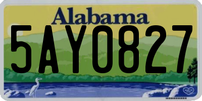 AL license plate 5AY0827