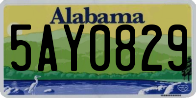 AL license plate 5AY0829