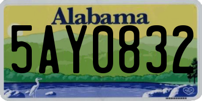 AL license plate 5AY0832