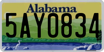 AL license plate 5AY0834