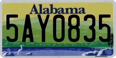 AL license plate 5AY0835