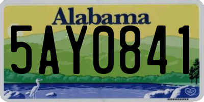 AL license plate 5AY0841
