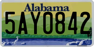 AL license plate 5AY0842