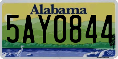 AL license plate 5AY0844