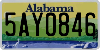 AL license plate 5AY0846