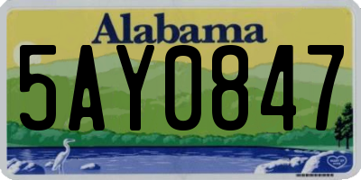 AL license plate 5AY0847