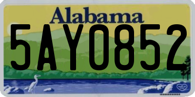 AL license plate 5AY0852