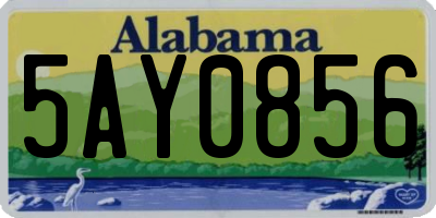 AL license plate 5AY0856