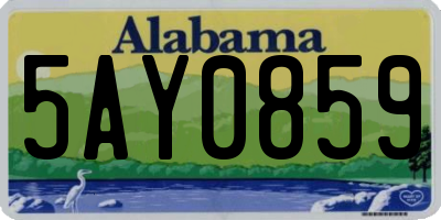 AL license plate 5AY0859