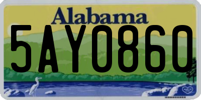 AL license plate 5AY0860