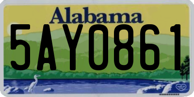 AL license plate 5AY0861