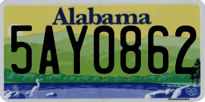 AL license plate 5AY0862