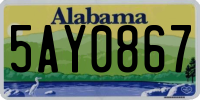 AL license plate 5AY0867