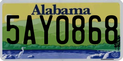 AL license plate 5AY0868