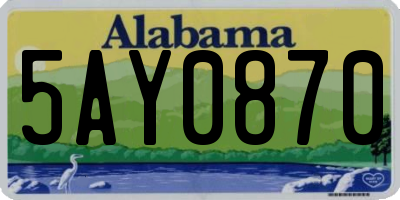 AL license plate 5AY0870