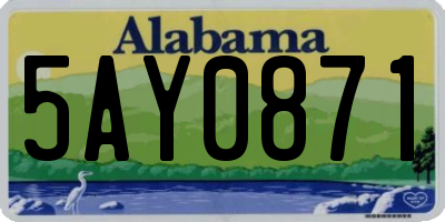 AL license plate 5AY0871