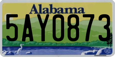 AL license plate 5AY0873