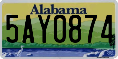 AL license plate 5AY0874