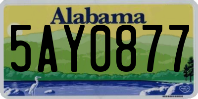 AL license plate 5AY0877