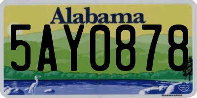 AL license plate 5AY0878