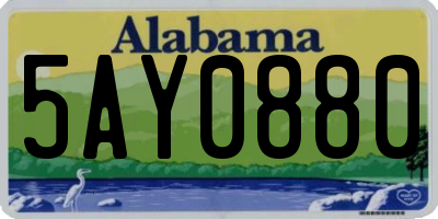 AL license plate 5AY0880