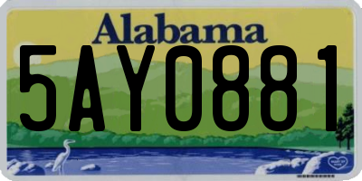 AL license plate 5AY0881