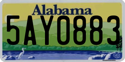 AL license plate 5AY0883